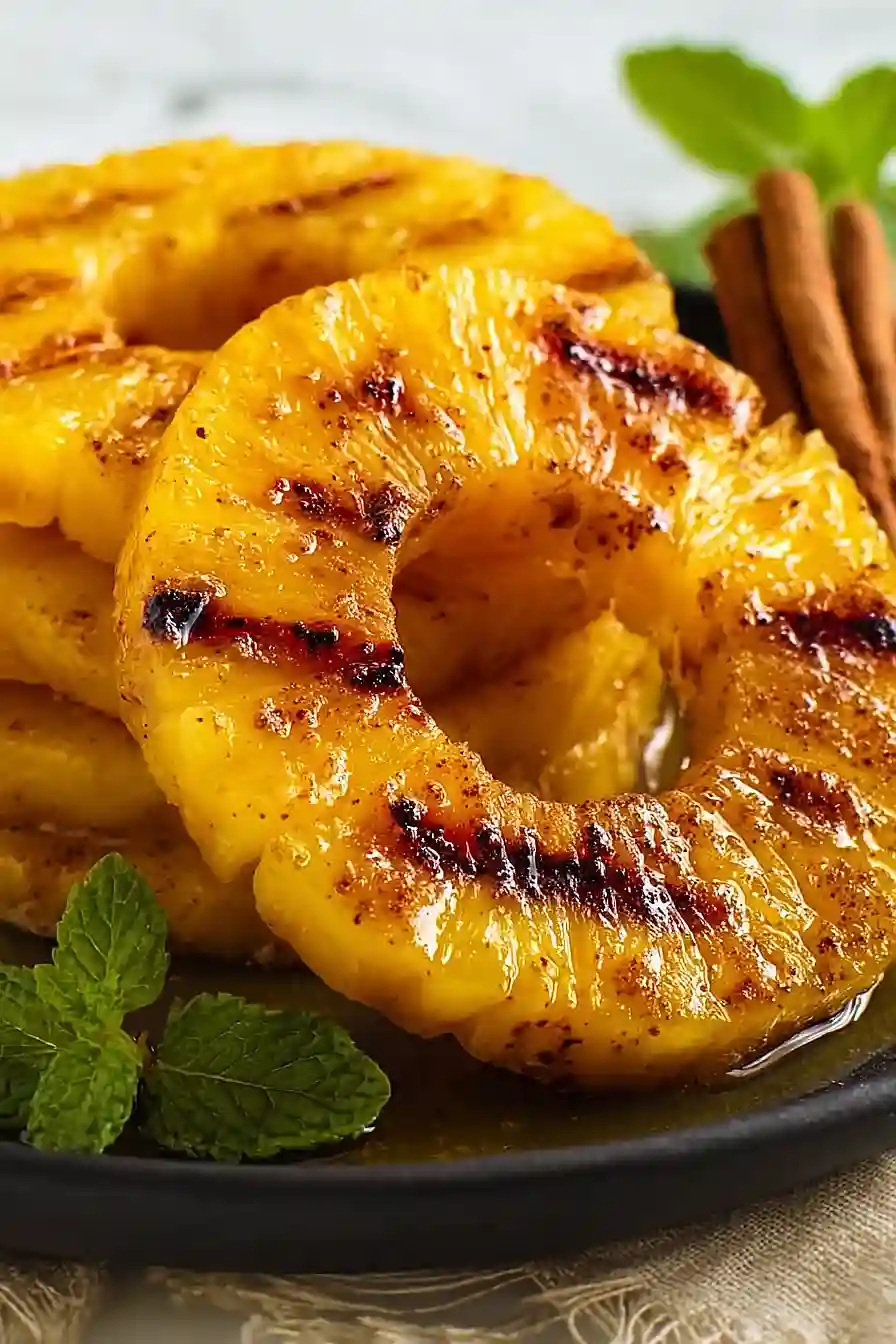 cinnamon grilled pineapple