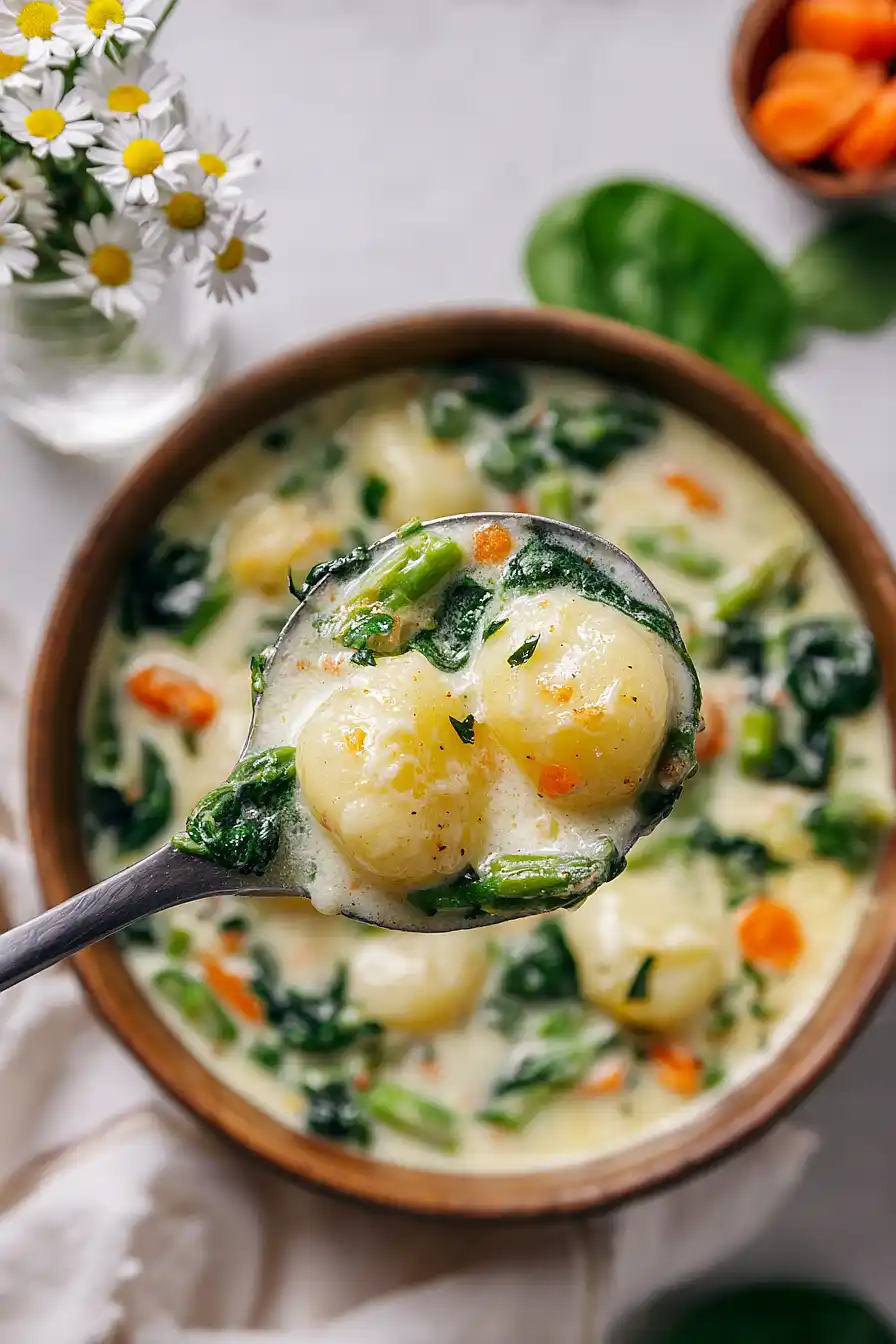 asparagus gnocchi soup