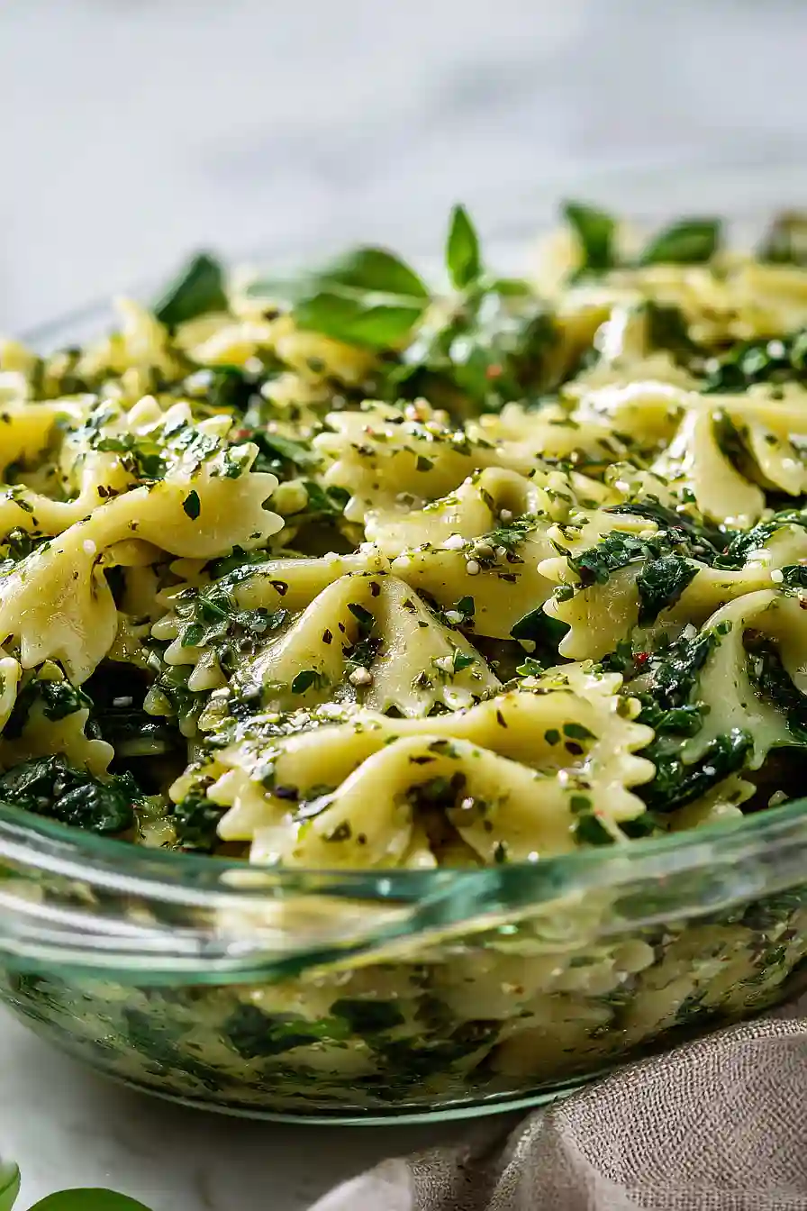 spinach bowtie pasta salad