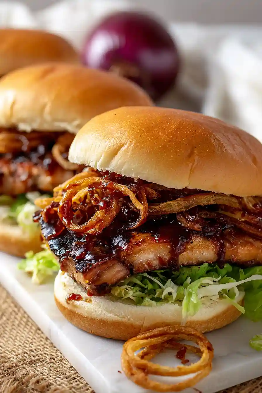 grilled pork chop sandwich