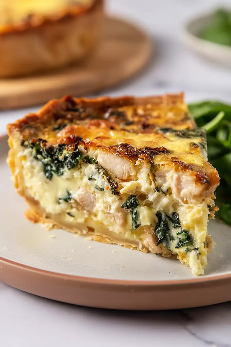 chicken and spinach quiche