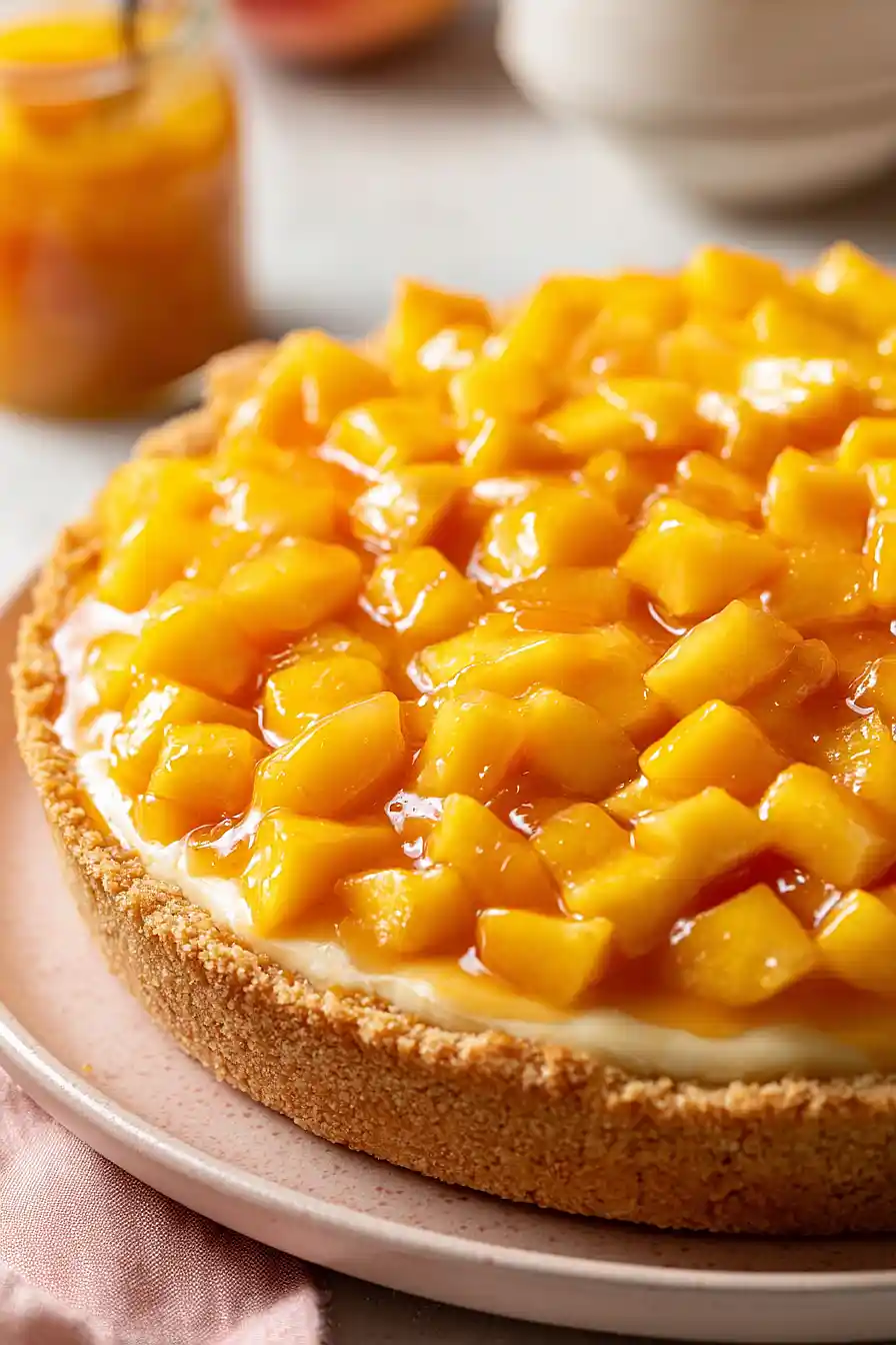 peach ice cream pie