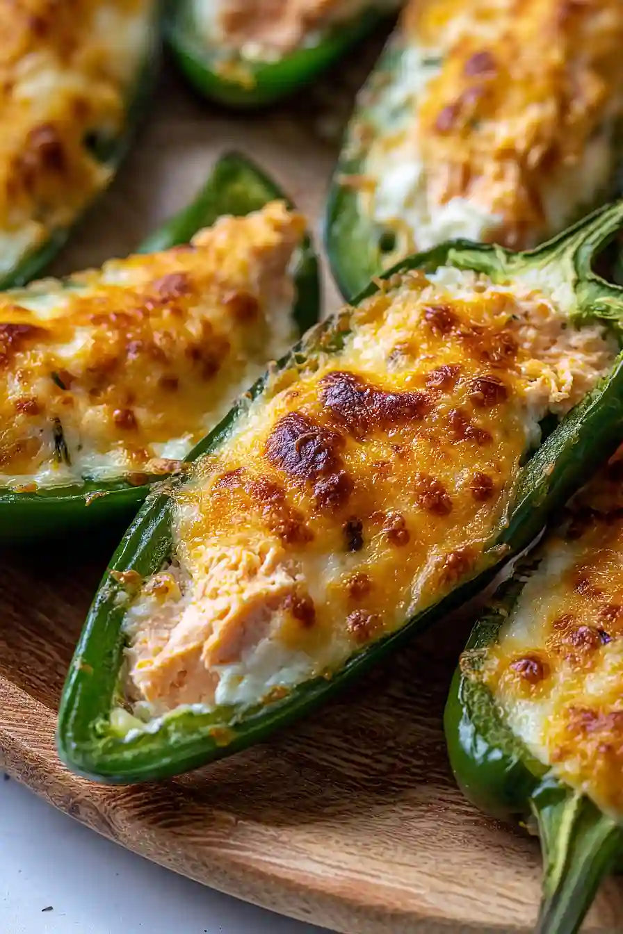 salmon stuffed jalapeño poppers