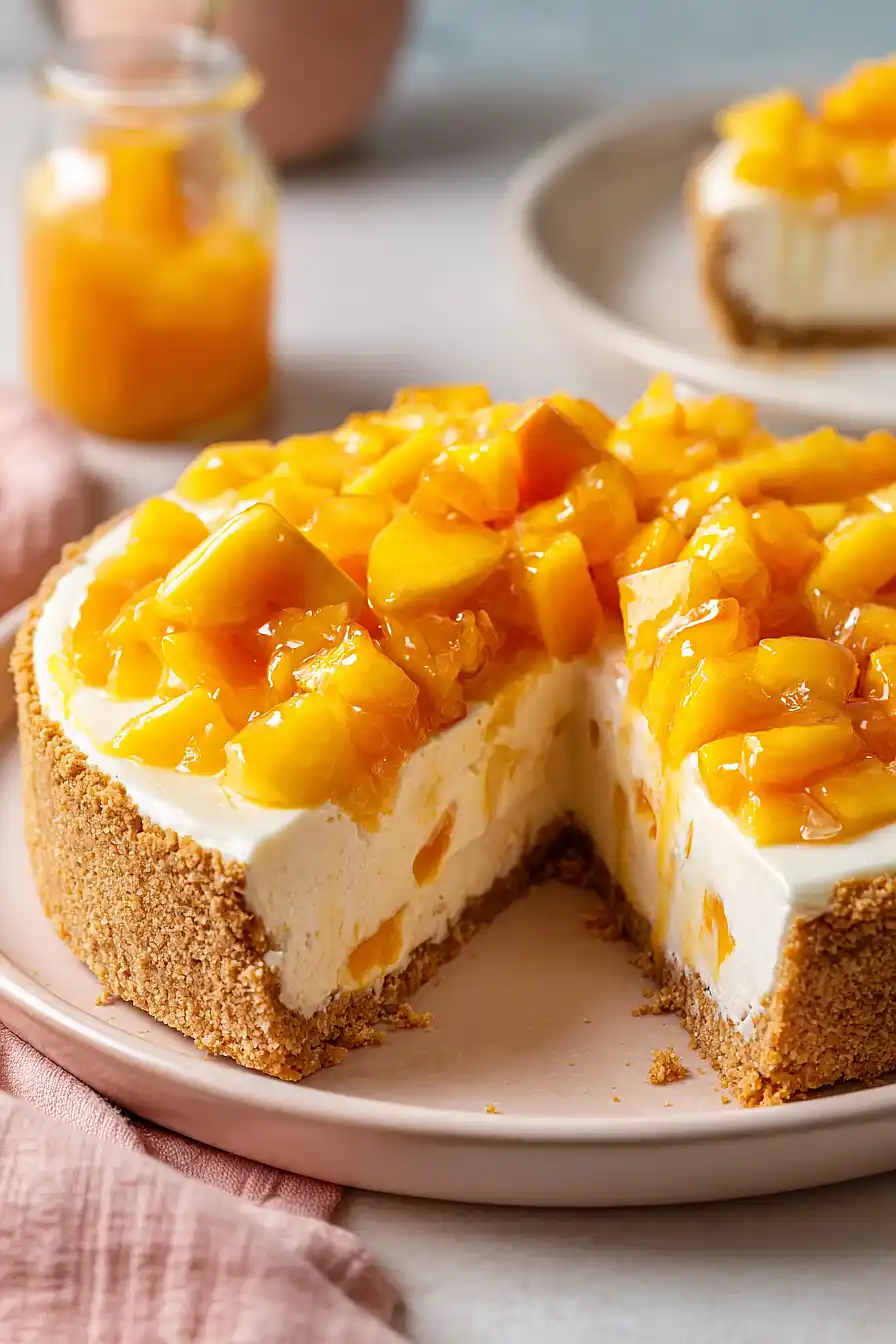 peach ice cream pie