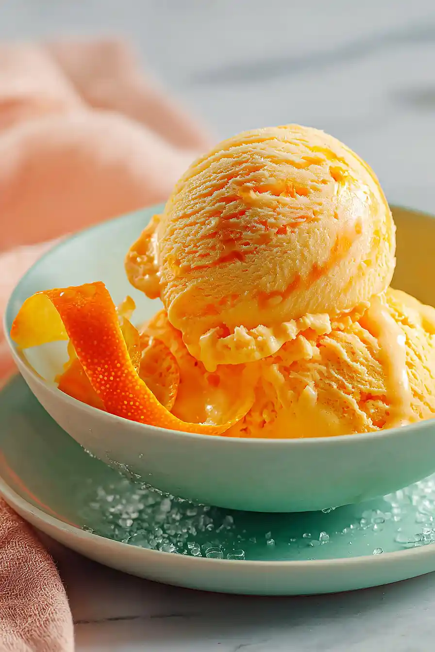 peach orange ice cream