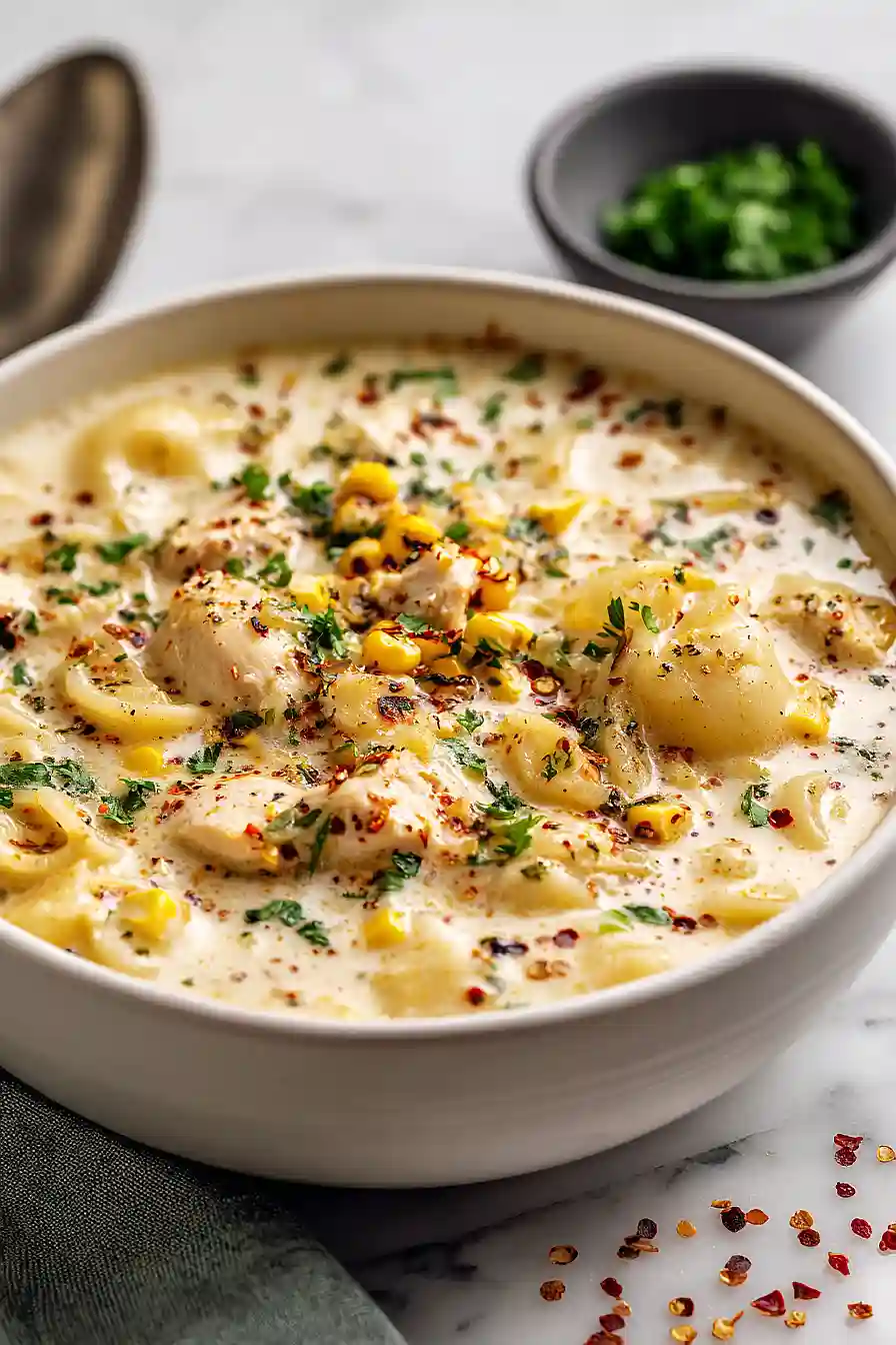 garlic parmesan chicken chowder