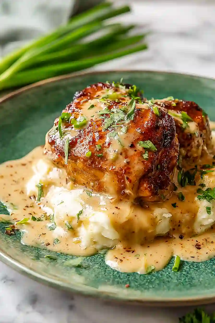 garlic parmesan chicken and gravy