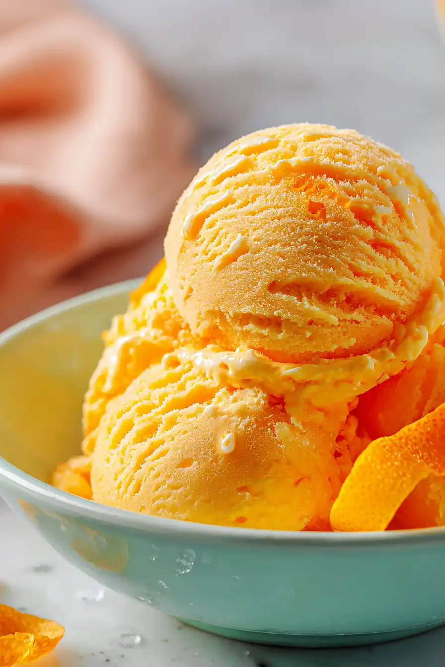 peach orange ice cream