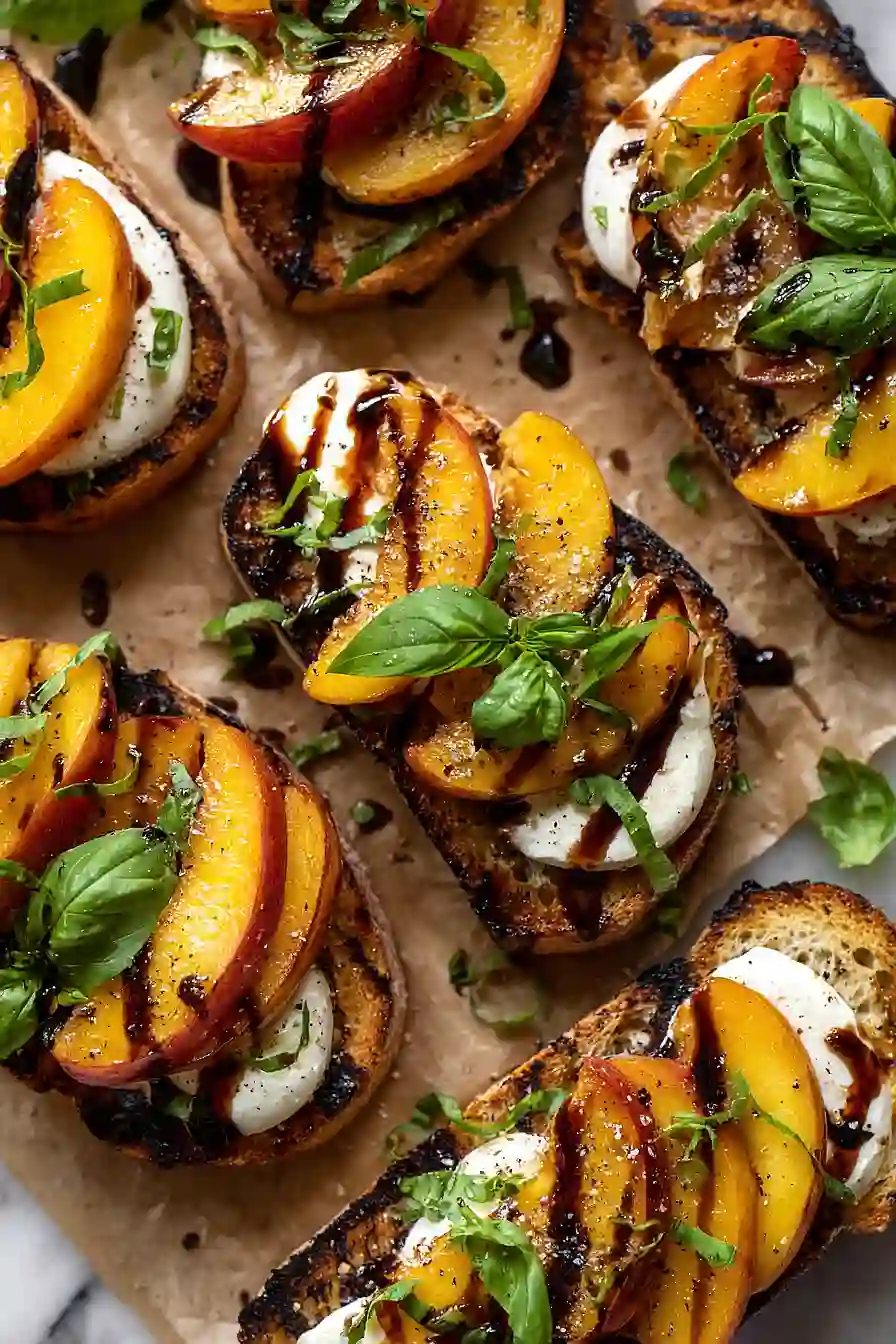 grilled peach toast