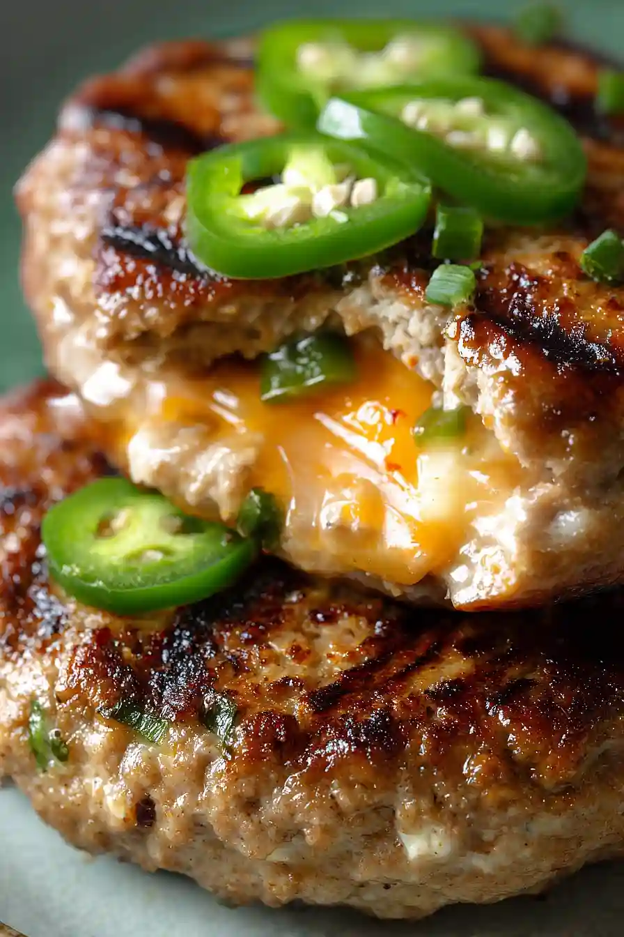 jalapeño popper turkey burgers