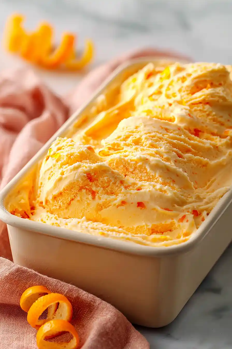 peach orange ice cream