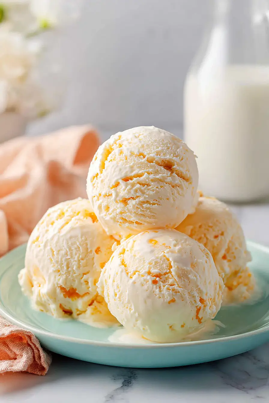 keto peach ice cream